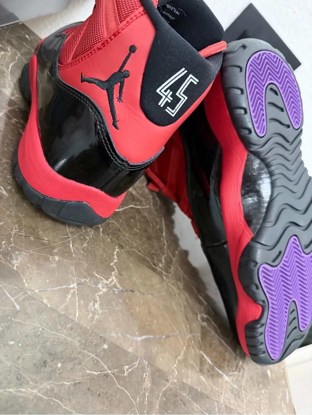 New! Unworn! Air Jordan 11 retro red and black men’s size 8